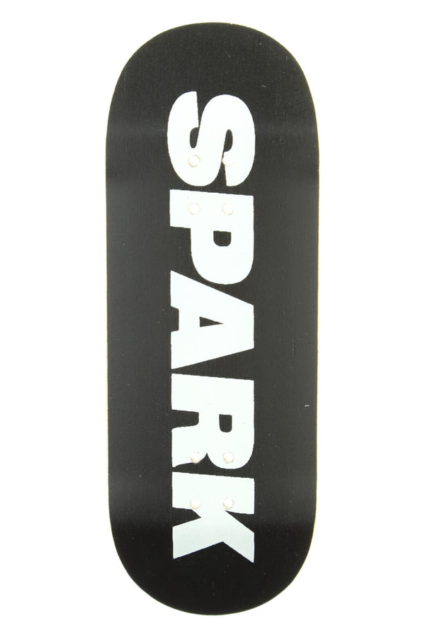 Spark - Brand Logo Black Graphic Deck (34mm) - Skull Fingerboards