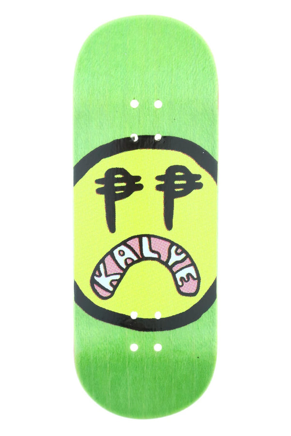 Kalye - OG Logo Light Green Graphic Deck (34mm) - Skull Fingerboards