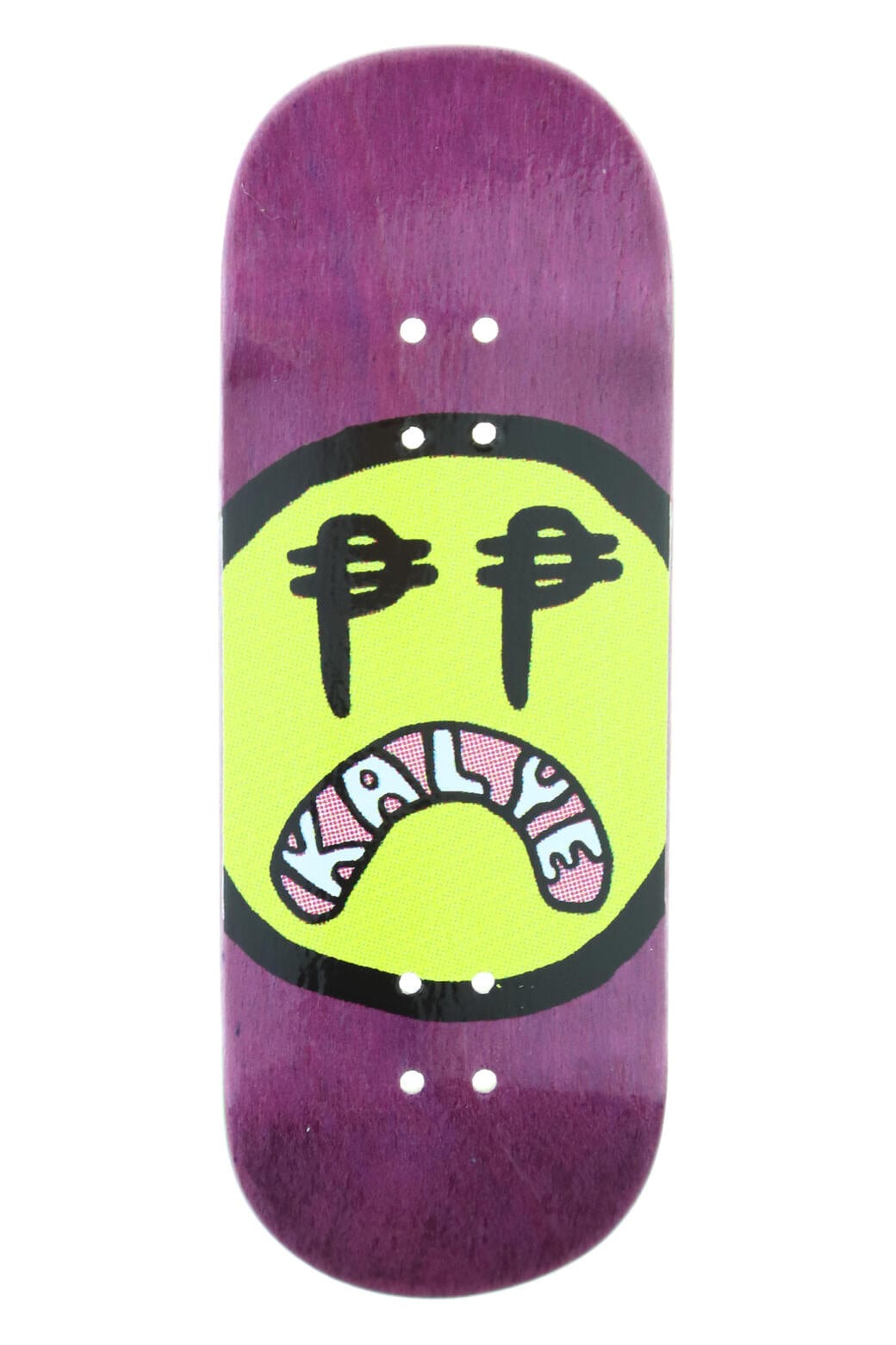 Kalye OG Logo Purple Graphic Deck (34mm) Skull Fingerboards