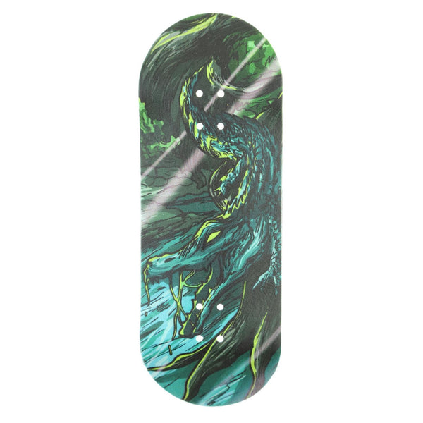 Alligator Wooden Fingerboard Graphic Deck (34mm) - Skull Fingerboards