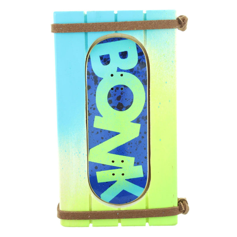 Bonk - Blue/Green/Black Fingerboard Deck (34mm)