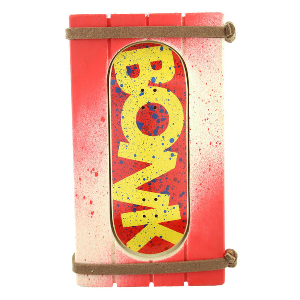 Bonk - Red/Yellow Fingerboard Deck (34mm)