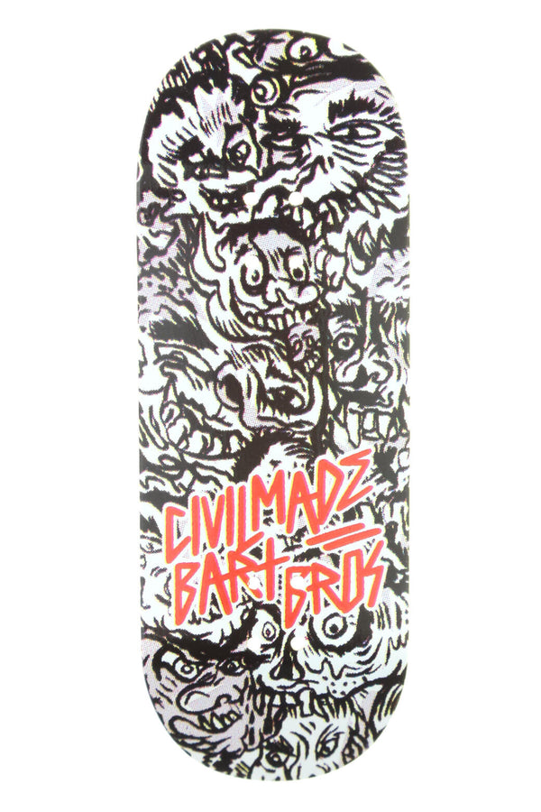 Civilmade x Bart Bros - Characters Graphic Deck (34mm) - Skull Fingerboards