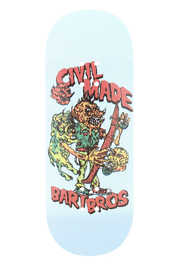 Civilmade x Bart Bros - Grab Attack Graphic Deck (34mm) - Skull Fingerboards