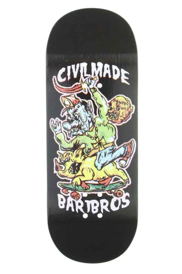 Civilmade x Bart Bros - Pig Chase Graphic Deck (34mm) - Skull Fingerboards