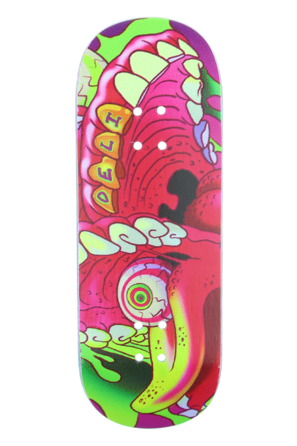 Deli Open Wide Wooden Fingerboard Deck Skull Fingerboards