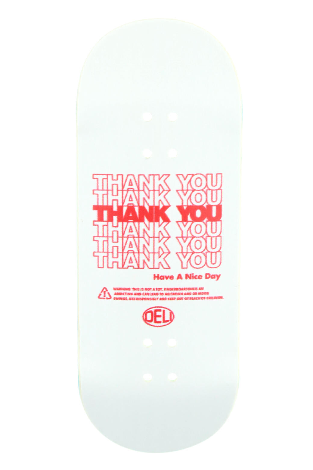 Deli Thank You Wooden Fingerboard Deck Skull Fingerboards