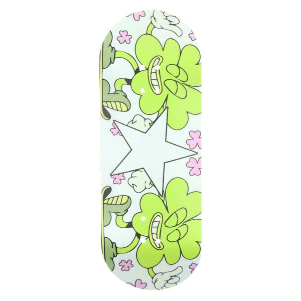 Flower Power Wooden Fingerboard Graphic Deck (34mm) - Skull Fingerboards