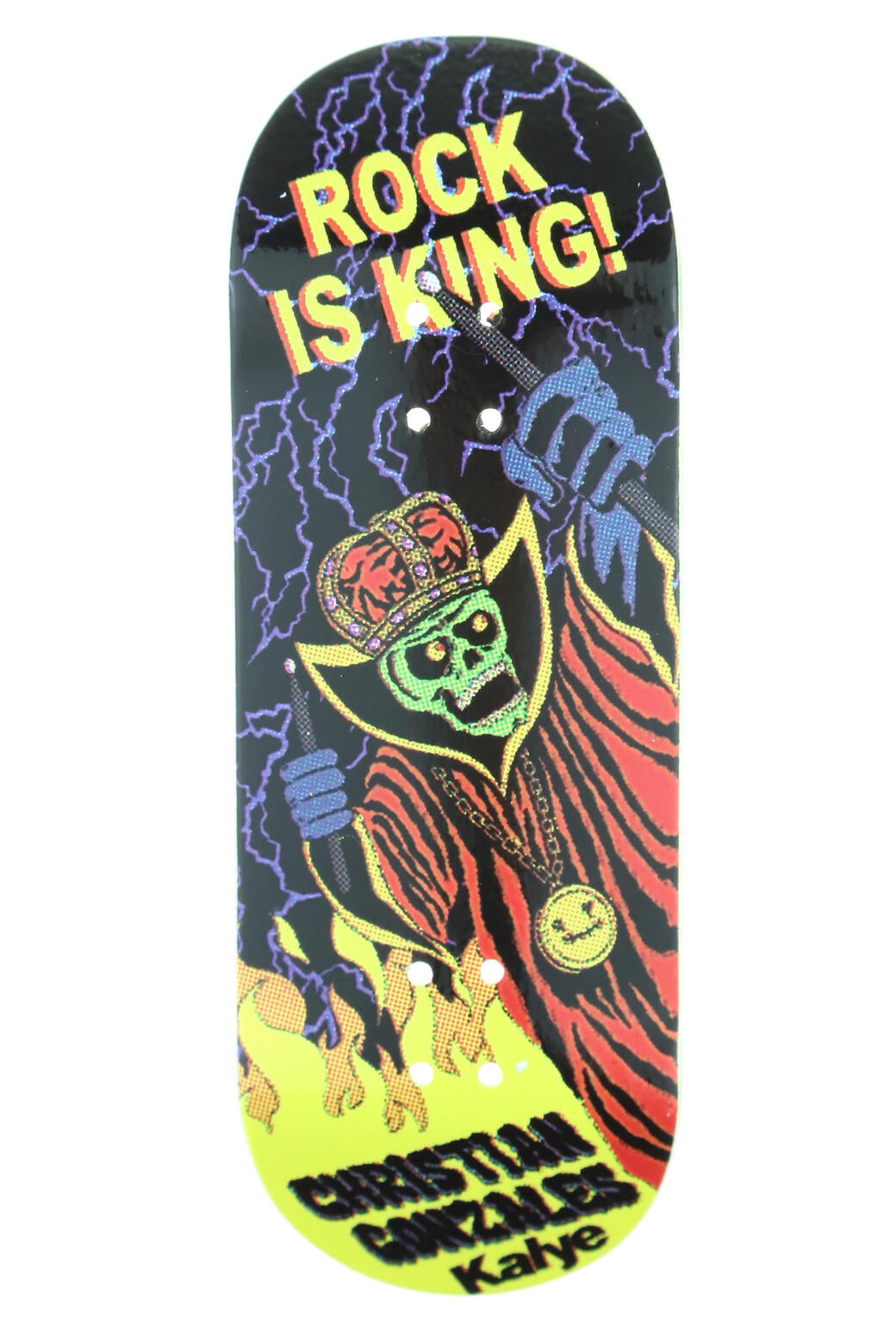 Kalye Rock Is King Gonzales Graphic Deck (34mm) Skull Fingerboards