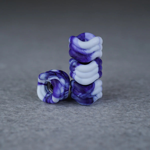 Maple Wheels - Lavender Swirl "SHARK WHEEL" - Skull Fingerboards