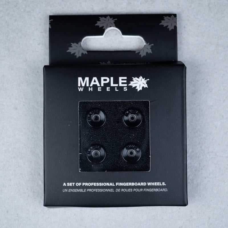 Maple Wheels - Optic Black "BOWL" - Skull Fingerboards