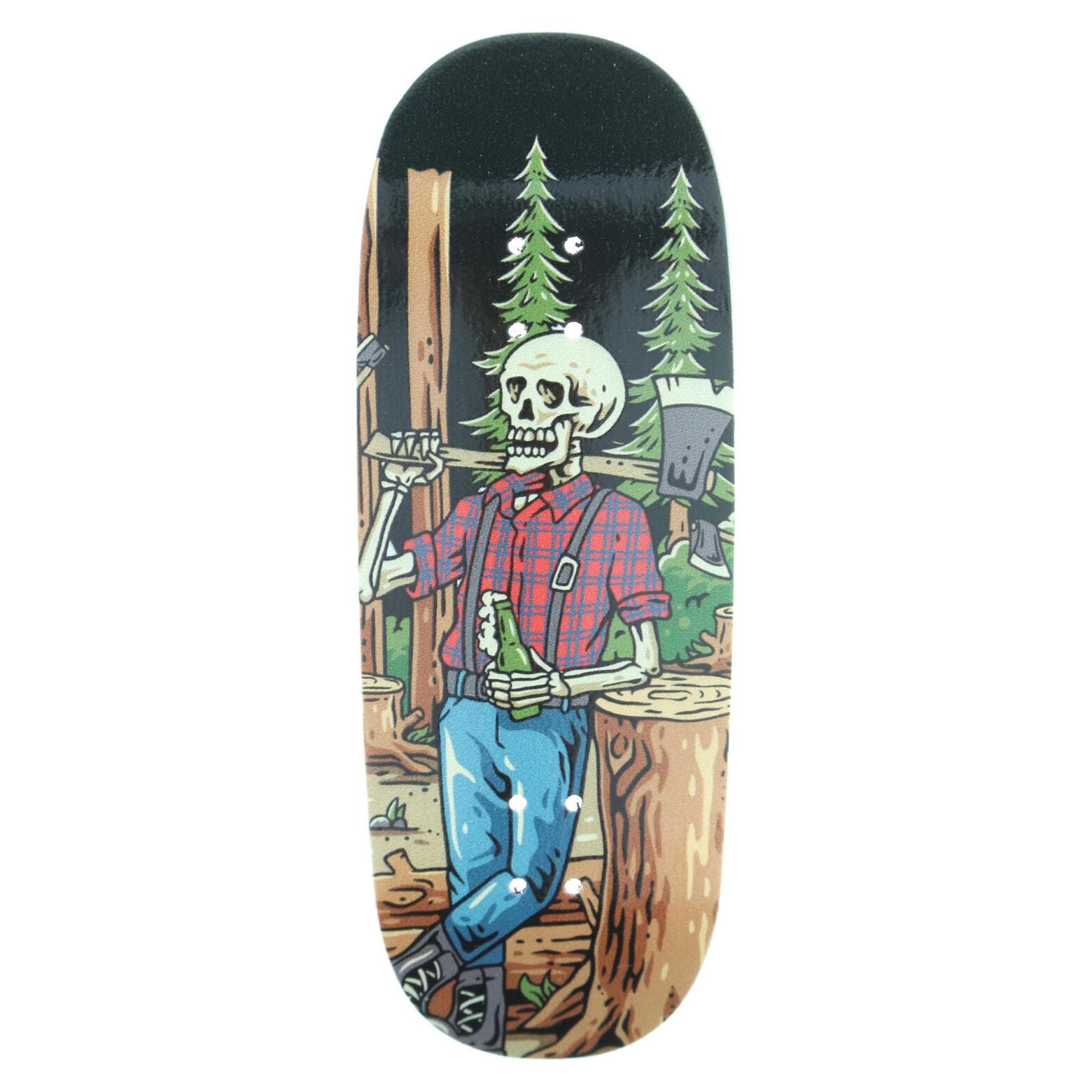 Obsius - Skeleton Lumberjack Graphic Deck (34.5mm) | Skull Fingerboards