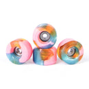 Obsius - Pink/Green Urethane Wheels (75D Street Shape) - Skull Fingerboards