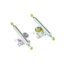 Oxygen - Pro Fingerboard Trucks Chrome/Chrome (34mm) - Skull Fingerboards
