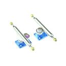 Oxygen - Pro Fingerboard Trucks Chrome/Blue (34mm) - Skull Fingerboards