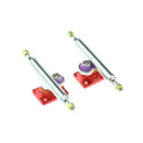 Oxygen - Pro Fingerboard Trucks Chrome/Red (34mm) - Skull Fingerboards