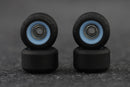 Piro Black/Blue Dual Durometer Wheels - Skull Fingerboards