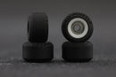 Piro Black/White Dual Durometer Wheels - Skull Fingerboards