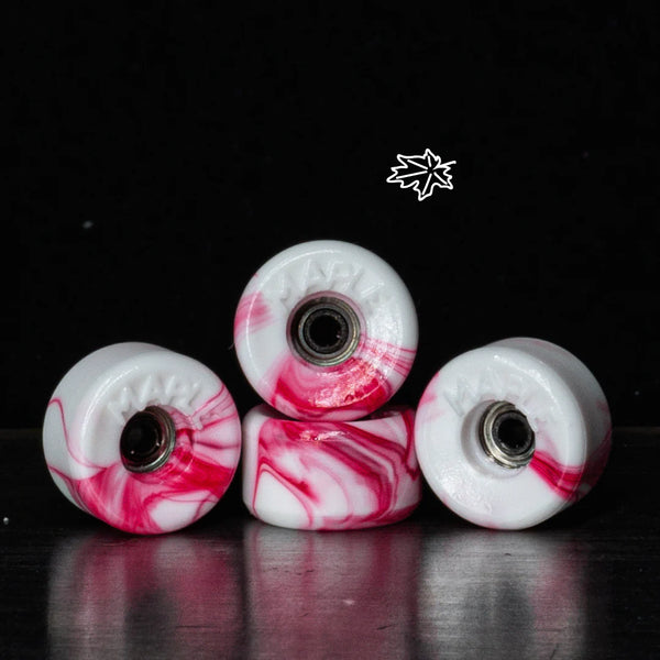 Maple Wheels - Raspberry Swirl "BOWL" - Skull Fingerboards
