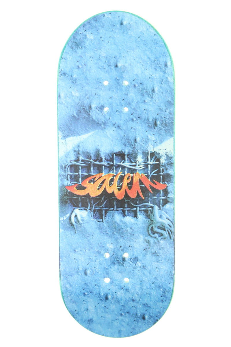 Salem Worldwide - Neon Logo Real Wear Fingerboard Deck (34mm) - Skull Fingerboards