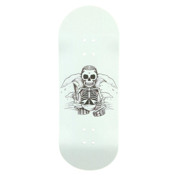 Skeleton Wooden Fingerboard Graphic Deck (34mm) - Skull Fingerboards