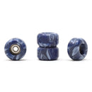 Skull - Blue/White Multi Swirl Single Bearing Wheels - Skull Fingerboards