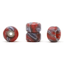 Skull - Red/Grey Multi Swirl Single Bearing Wheels - Skull Fingerboards