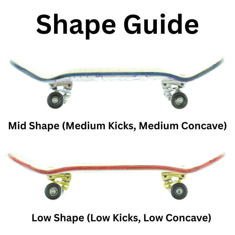 Web Wooden Fingerboard Graphic Deck (34mm) - Skull Fingerboards