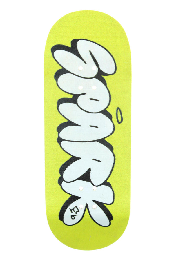 Spark - Tag Series Yellow Graphic Deck (34mm) - Skull Fingerboards