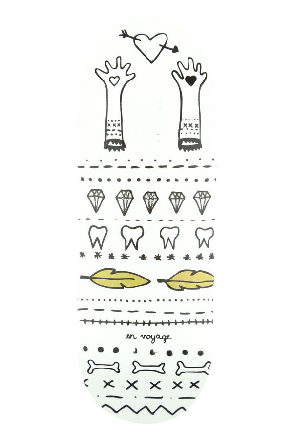 BerlinWood - "EnVoyage" Metallic Glove - Hearts" Graphic Deck (33.3mm) - Skull Fingerboards