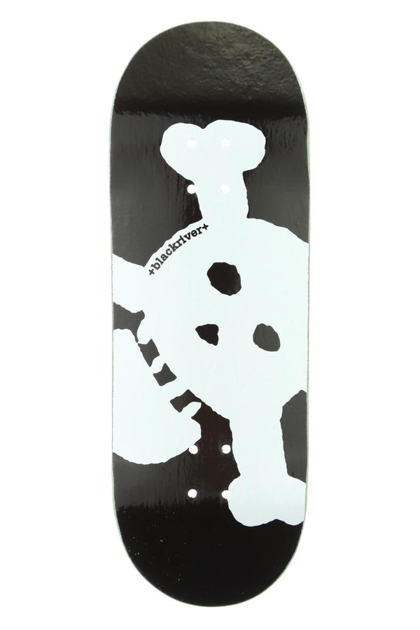 Blackriver - New Skull White Graphic Deck (33.3mm) - Skull Fingerboards
