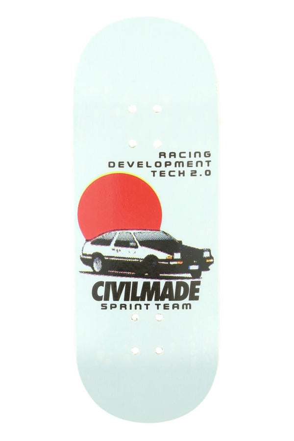 Civilmade - Trueno 2.0 White Graphic Deck (34mm) - Skull Fingerboards