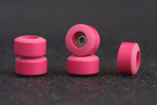 Dirty FB illPills - Rose Pink Urethane Fingerboard Wheels (70D Street Shape) - Skull Fingerboards
