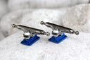 Dynamic Trucks - 34mm Chrome Hangar Blue Baseplate - Skull Fingerboards
