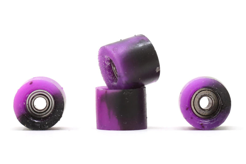 Elastico - Purple/Black Swirl Urethane Wheels (70D Cores) - Skull Fingerboards