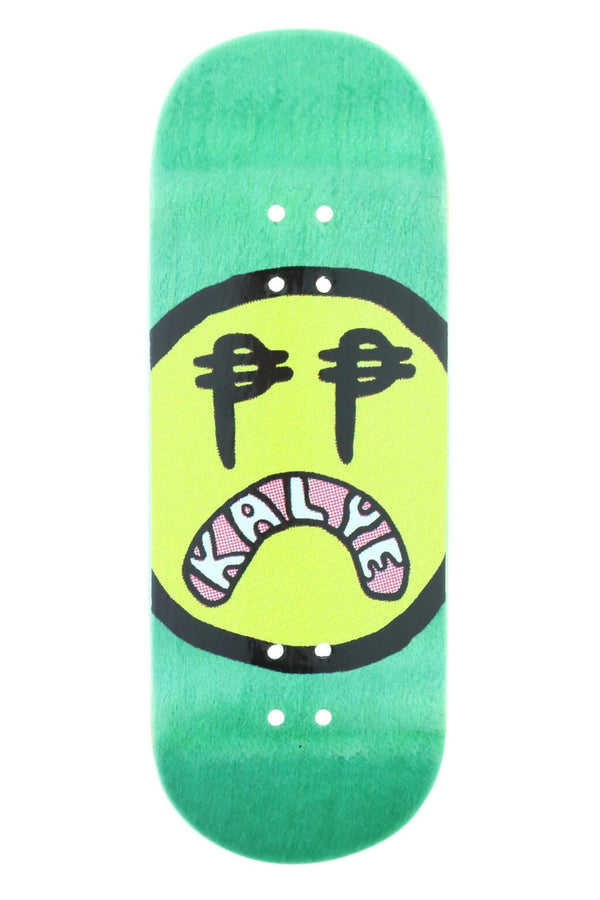 Kalye - OG Logo Green Graphic Deck (34mm) - Skull Fingerboards