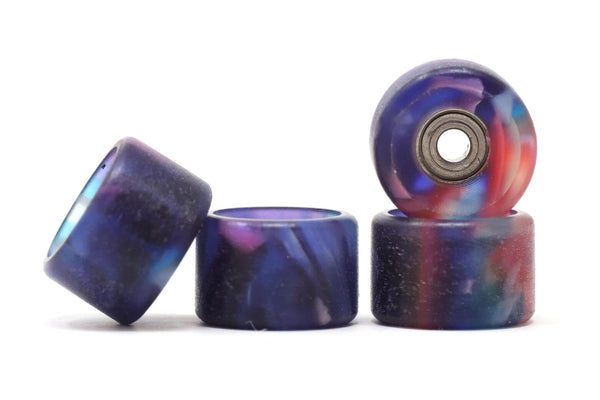 Obsius - Blue/Purple Urethane Wheels (75D Bowl Shape) - Skull Fingerboards