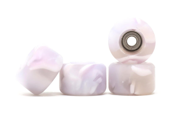 Obsius - Pink/White Urethane Wheels (75D Street Shape) - Skull Fingerboards