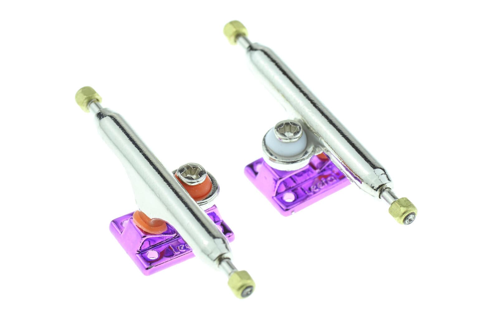 Oxygen - Single Axle Pro Trucks Chrome/Purple (34mm) | Skull Fingerboards