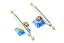 Oxygen - Single Axle Pro Trucks Chrome/Blue (34mm) - Skull Fingerboards