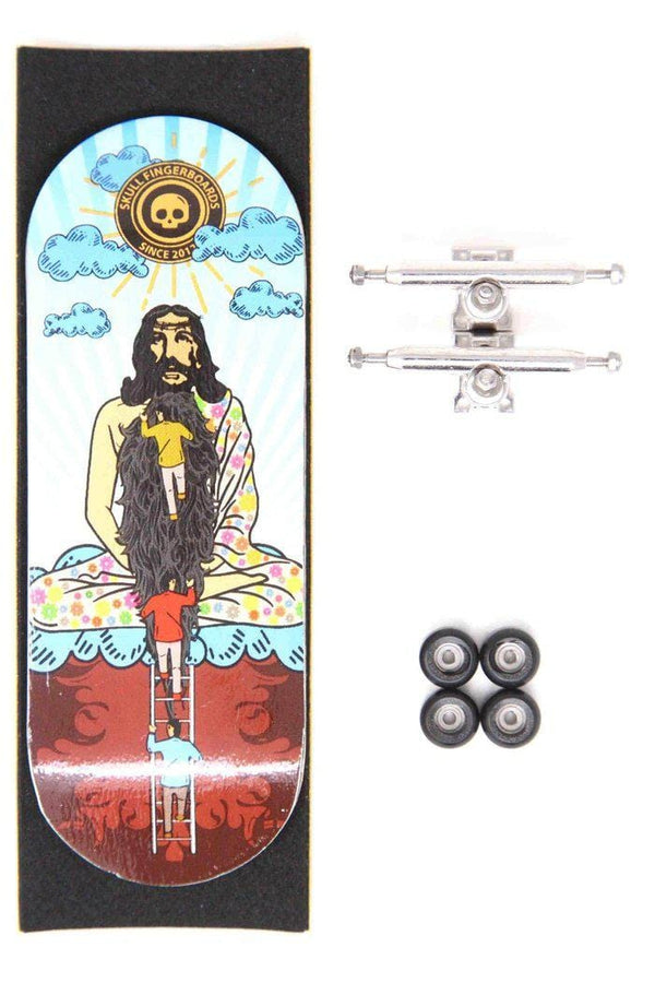 Hippie Jesus Pro Complete Wooden Fingerboard (34mm) - Skull Fingerboards