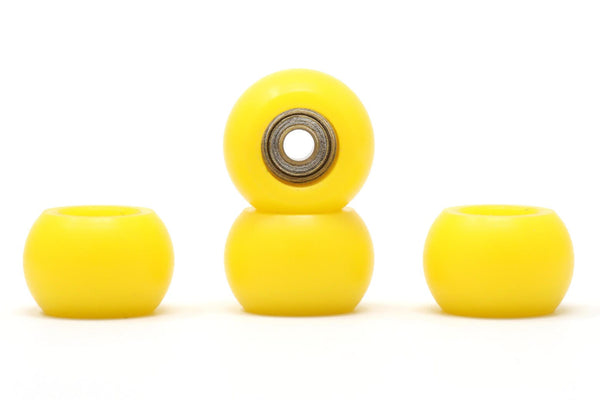 Skull - S4 Yellow Single Bearing Wheels (Spherical Shape) - Skull Fingerboards