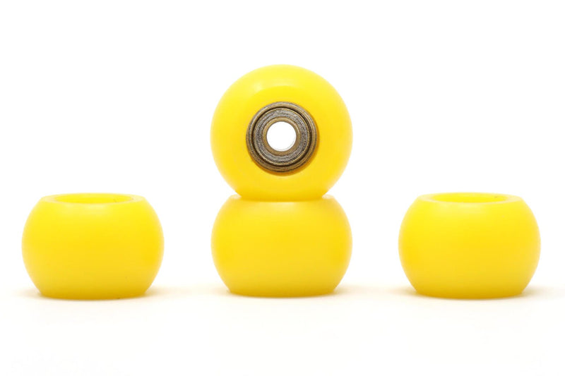 Skull - S4 Yellow Single Bearing Wheels (Spherical Shape) - Skull Fingerboards
